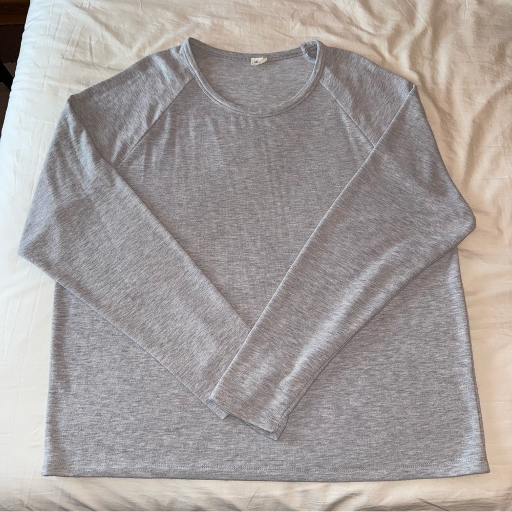 Aritzia Gray Long Sleeve Tee